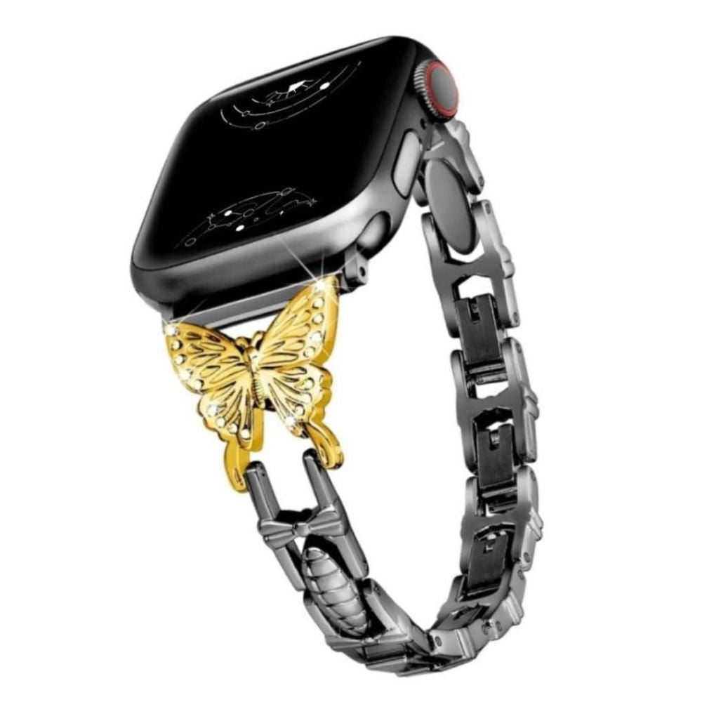 Amabilis Diamond Butterfly Stainless Steel Band