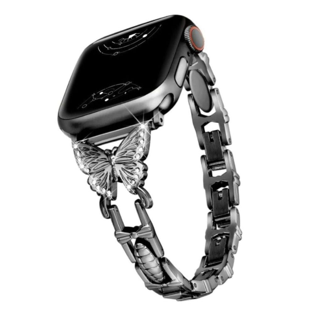Amabilis Diamond Butterfly Stainless Steel Band