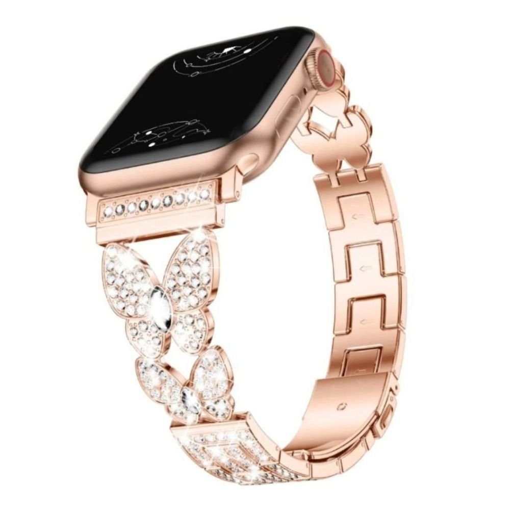 Amabilis Diamond Butterfly Stainless Steel Band
